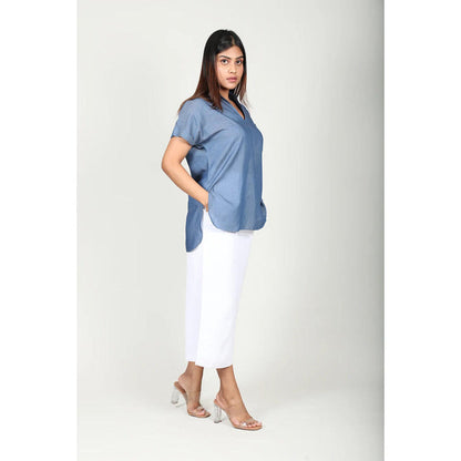 Fawn 24 Denim Collar Top