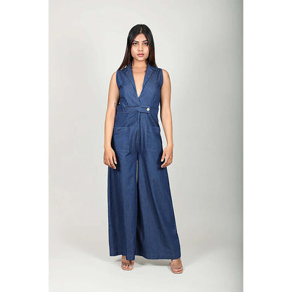 Fawn 24 Denim Navy Blue Jumpsuit