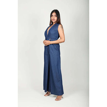 Fawn 24 Denim Navy Blue Jumpsuit