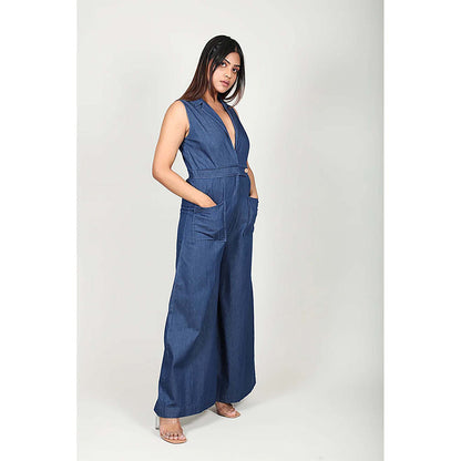 Fawn 24 Denim Navy Blue Jumpsuit