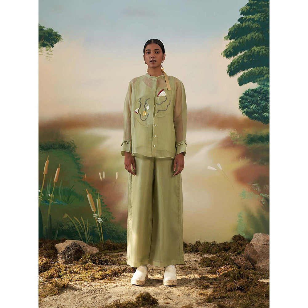 FEBo6 Half & Full Bloom Green Co-Ord (Set of 3)