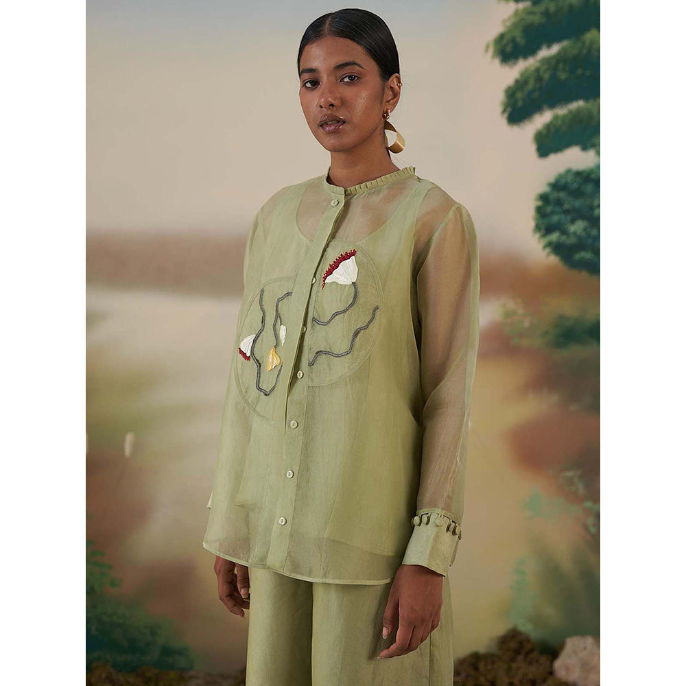 FEBo6 Half & Full Bloom Green Co-Ord (Set of 3)