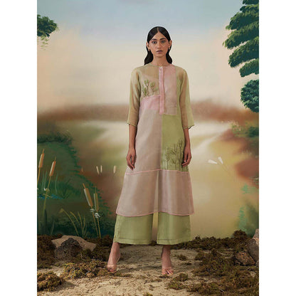 FEBo6 Oak Multi-Color Kurta with Slip & Pant (Set of 3)