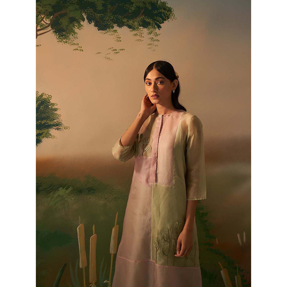 FEBo6 Oak Multi-Color Kurta with Slip & Pant (Set of 3)