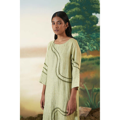 FEBo6 Pinewood Green Midi Dress