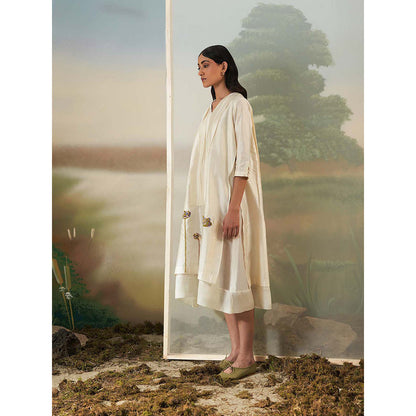 FEBo6 Primrose Cream Midi Dress