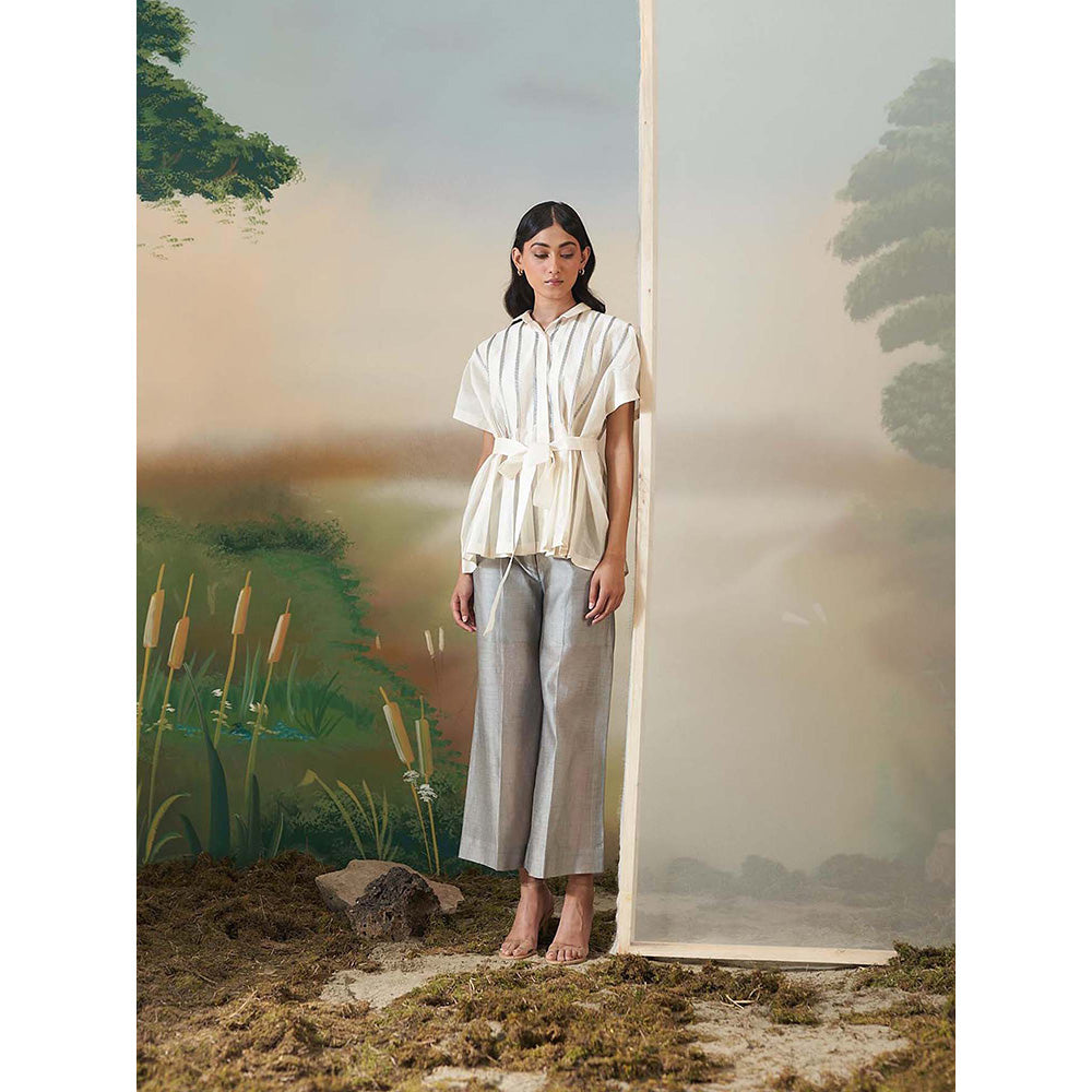 FEBo6 Grey Solid Pant