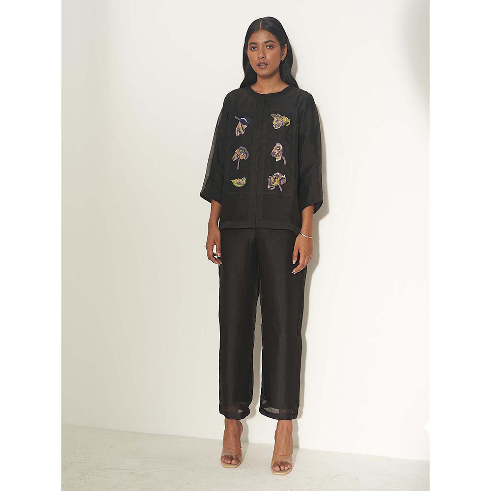 FEBo6 Black Organza Pant