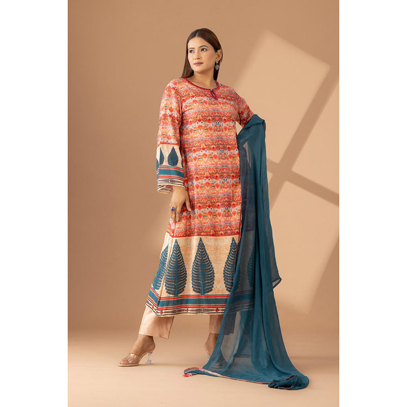 Finethreads by Hina & Nikhat Grace In Embellished Kurta Pant with Dupatta (Set of 3)