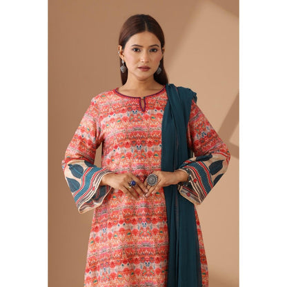 Finethreads by Hina & Nikhat Grace In Embellished Kurta Pant with Dupatta (Set of 3)