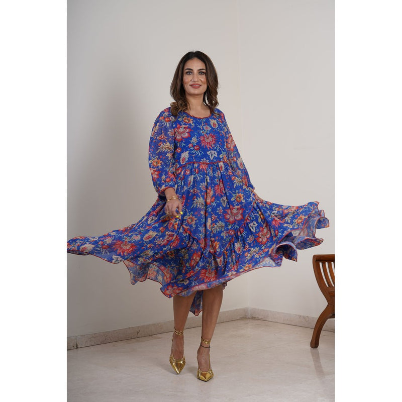 Finethreads by Hina & Nikhat Blue Bells Dress