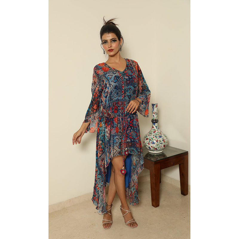 Finethreads by Hina & Nikhat Blue Sapphire Dress