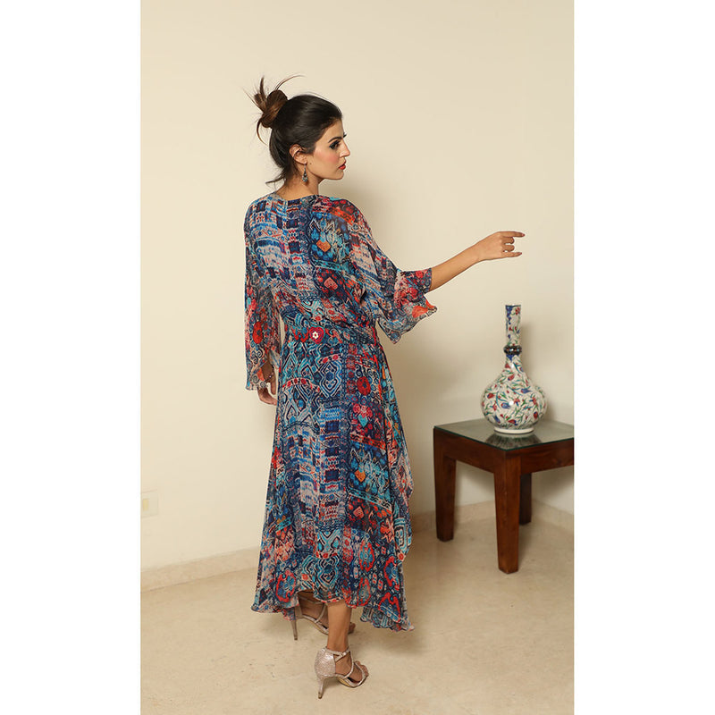 Finethreads by Hina & Nikhat Blue Sapphire Dress