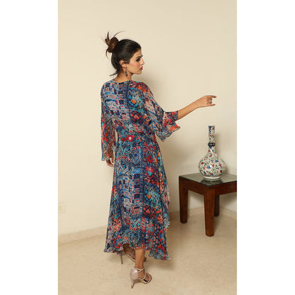 Finethreads by Hina & Nikhat Blue Sapphire Dress