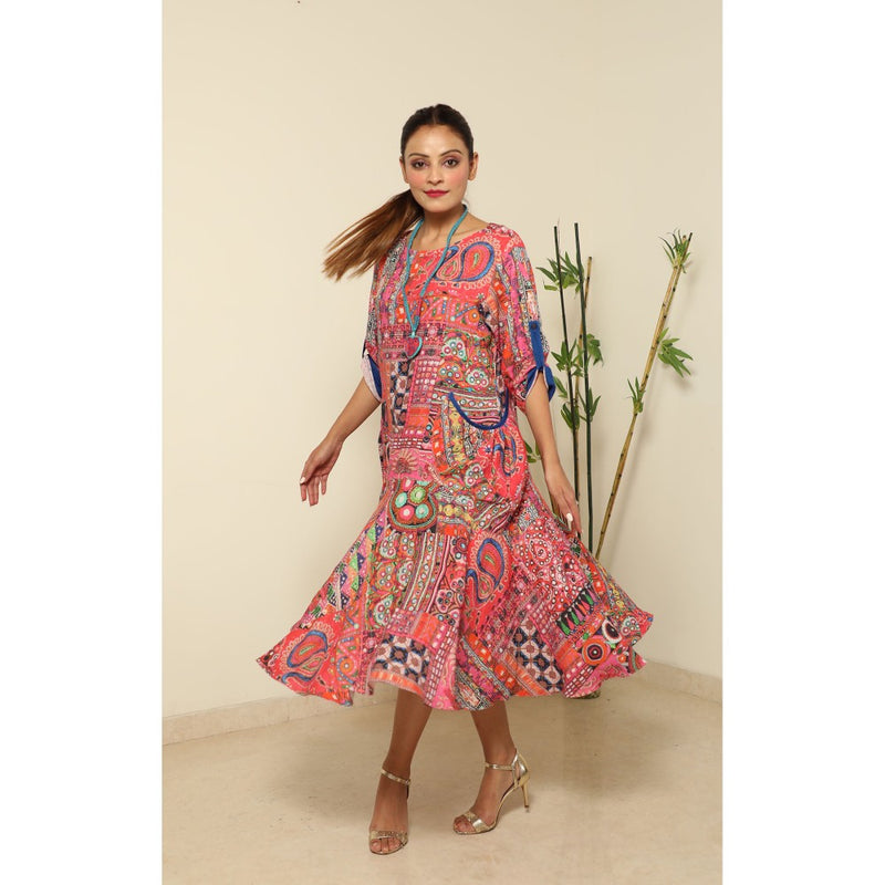 Finethreads by Hina & Nikhat Pink Tourmaline Dress