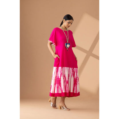 Finethreads by Hina & Nikhat Pink Ethereal Flow Dress