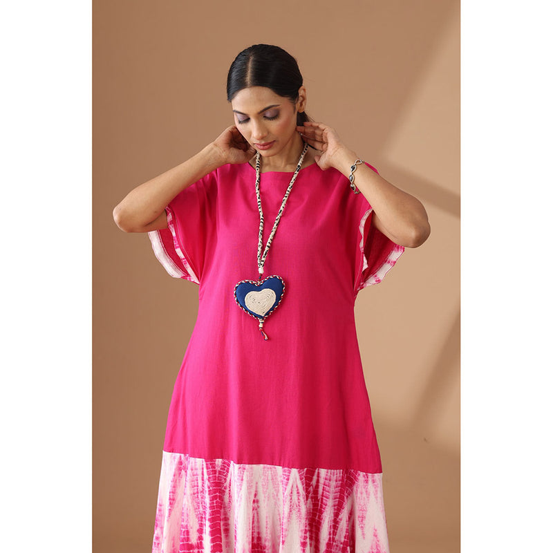 Finethreads by Hina & Nikhat Pink Ethereal Flow Dress