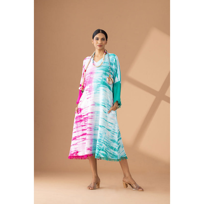 Finethreads by Hina & Nikhat Green Coastal Breeze Dress