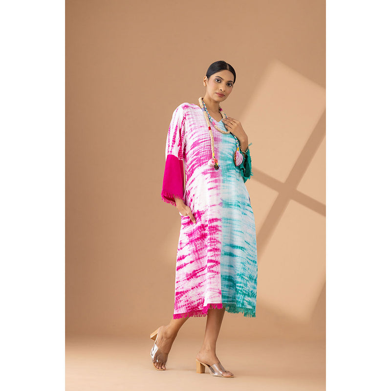 Finethreads by Hina & Nikhat Green Coastal Breeze Dress