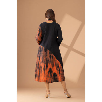 Finethreads by Hina & Nikhat Black Heritage Grace Dress