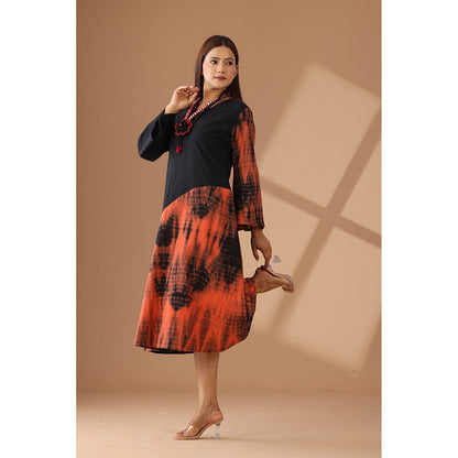 Finethreads by Hina & Nikhat Black Heritage Grace Dress