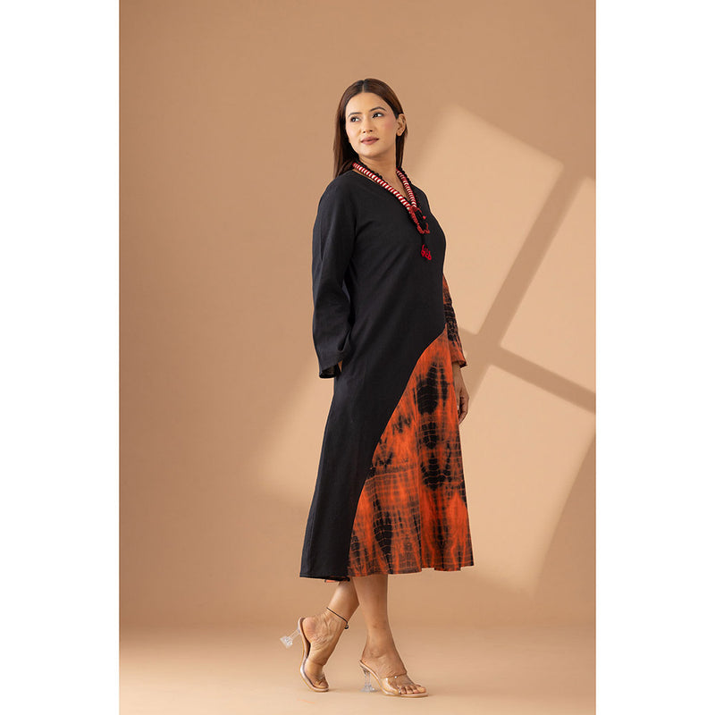 Finethreads by Hina & Nikhat Black Heritage Grace Dress
