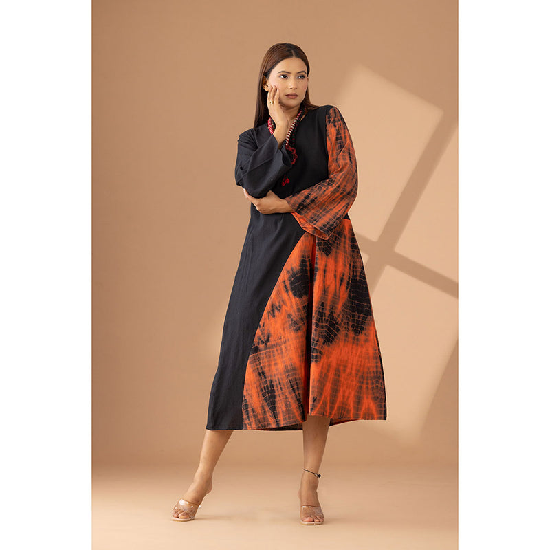 Finethreads by Hina & Nikhat Black Heritage Grace Dress