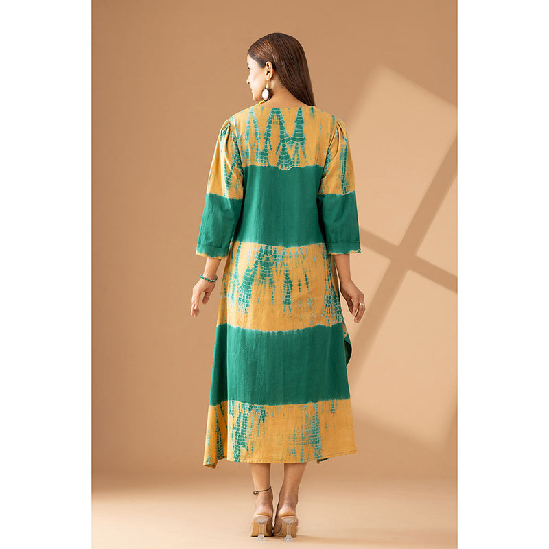 Finethreads by Hina & Nikhat Green Echoes Of Tradition Dress