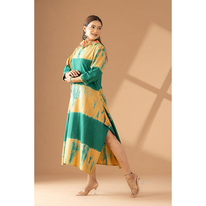 Finethreads by Hina & Nikhat Green Echoes Of Tradition Dress
