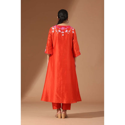Finethreads by Hina & Nikhat Orange Blooming Co-Ord Set