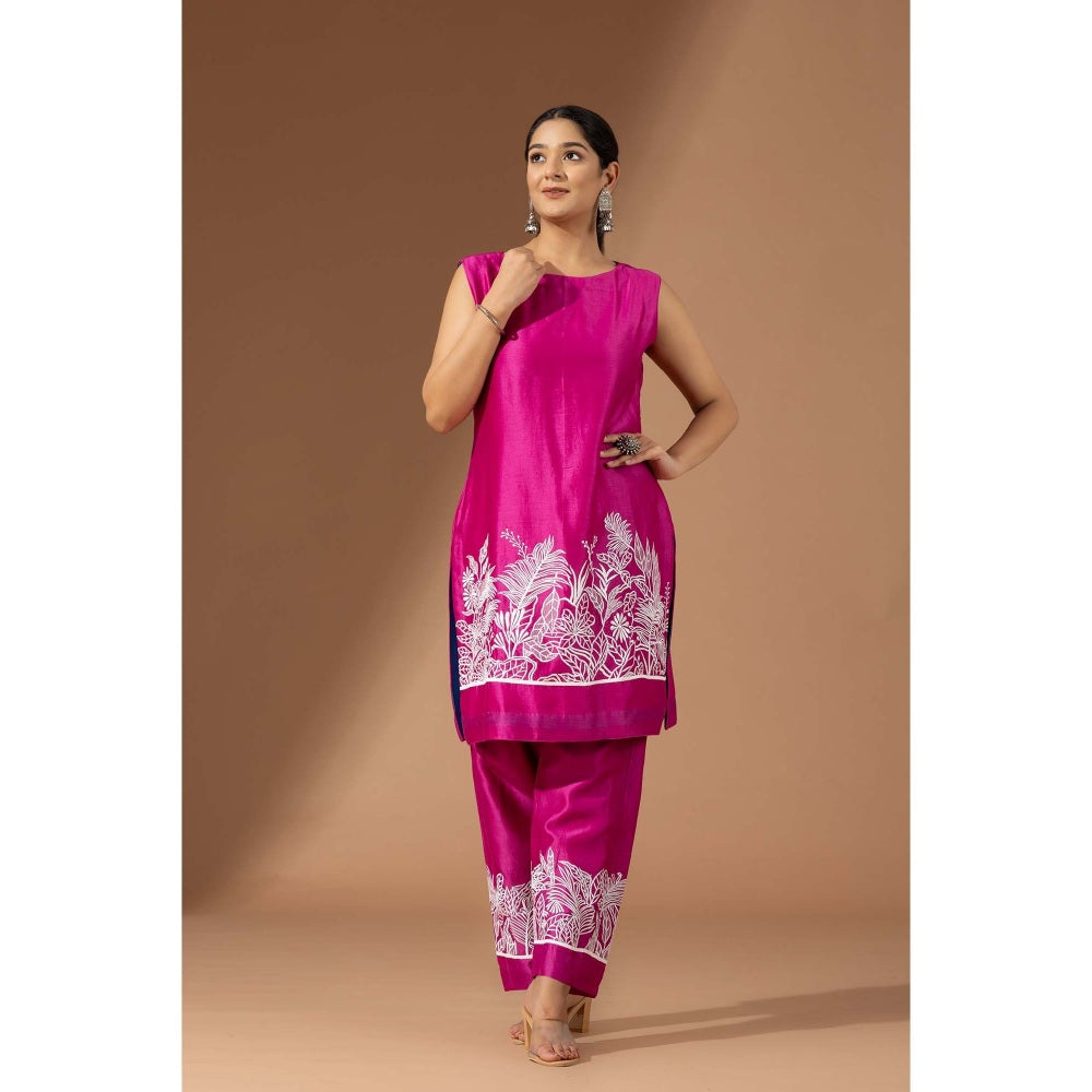 Finethreads by Hina & Nikhat Pink Palm Grove Co-Ord Set