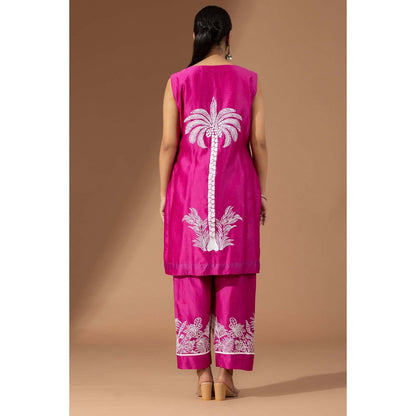 Finethreads by Hina & Nikhat Pink Palm Grove Co-Ord Set