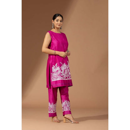 Finethreads by Hina & Nikhat Pink Palm Grove Co-Ord Set