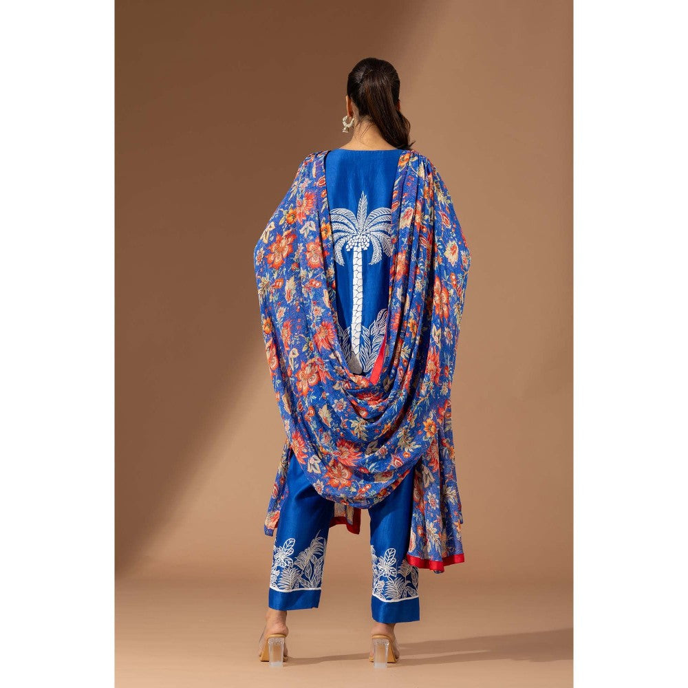 Finethreads by Hina & Nikhat Blue Palm Grove Co-Ord Set