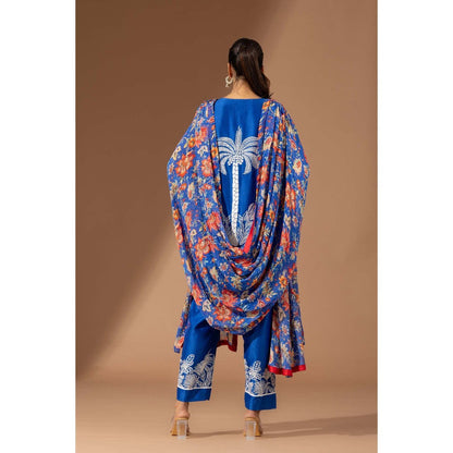 Finethreads by Hina & Nikhat Blue Palm Grove Co-Ord Set