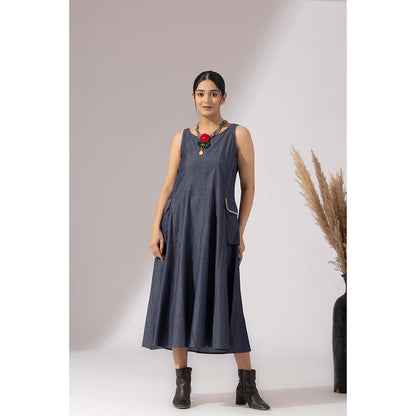 Finethreads by Hina & Nikhat Blue Grace Dress