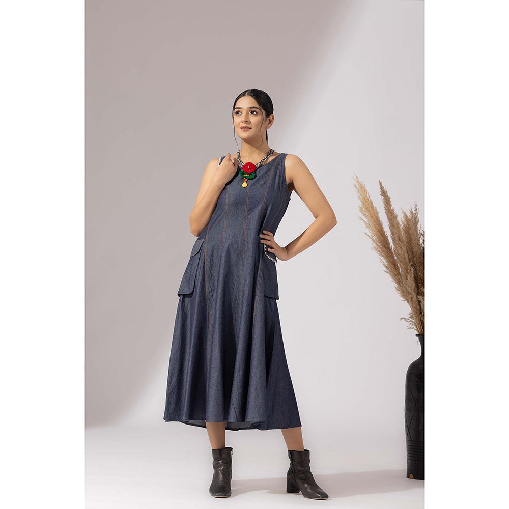 Finethreads by Hina & Nikhat Blue Grace Dress