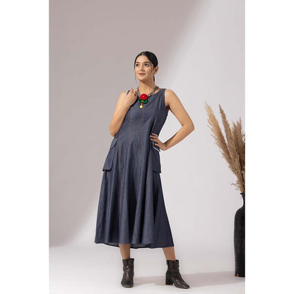 Finethreads by Hina & Nikhat Blue Grace Dress