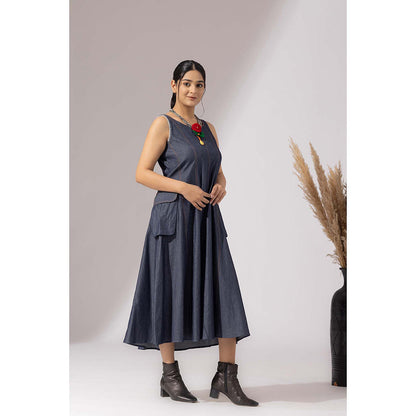 Finethreads by Hina & Nikhat Blue Grace Dress