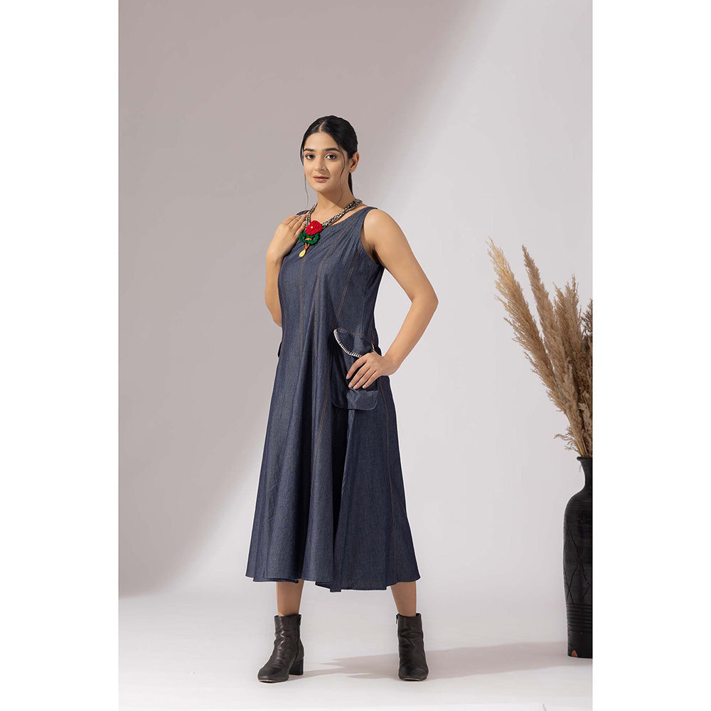 Finethreads by Hina & Nikhat Blue Grace Dress