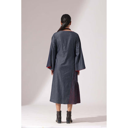 Finethreads by Hina & Nikhat Blue Aurora Tent Dress