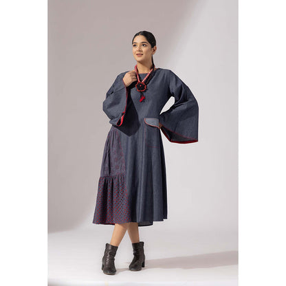 Finethreads by Hina & Nikhat Blue Aurora Tent Dress