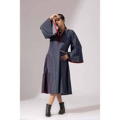 Finethreads by Hina & Nikhat Blue Aurora Tent Dress