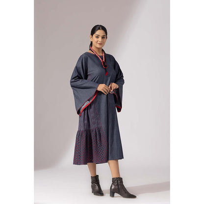 Finethreads by Hina & Nikhat Blue Aurora Tent Dress