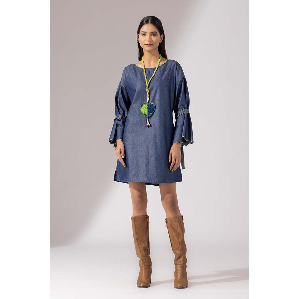 Finethreads by Hina & Nikhat Blue Knot Grace Dress