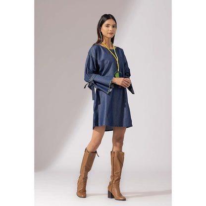 Finethreads by Hina & Nikhat Blue Knot Grace Dress