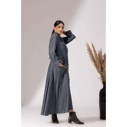 Finethreads by Hina & Nikhat Blue Versa Grace Dress