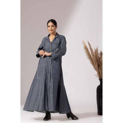 Finethreads by Hina & Nikhat Blue Versa Grace Dress