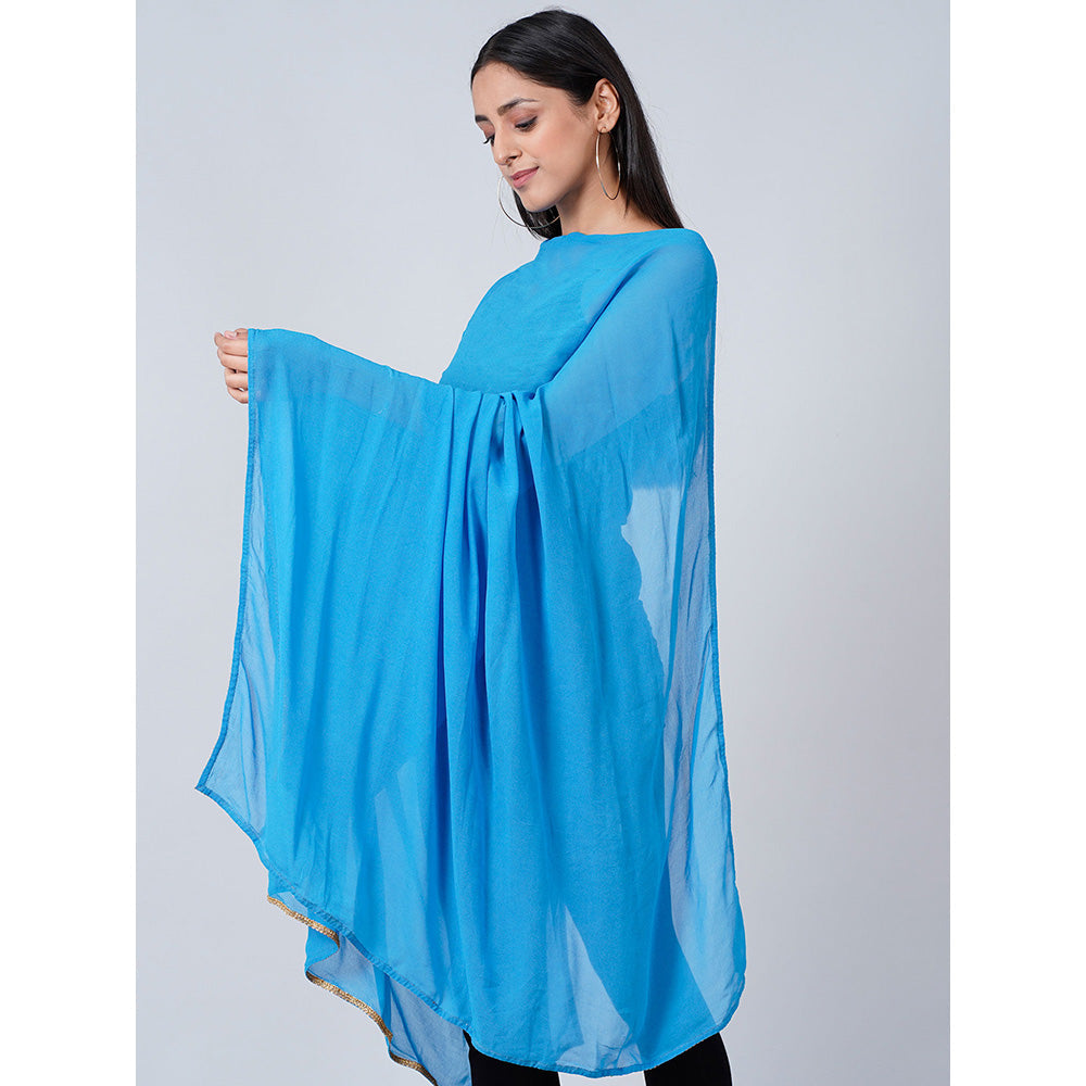 First Resort by Ramola Bachchan Blue Dupatta