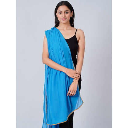 First Resort by Ramola Bachchan Blue Dupatta